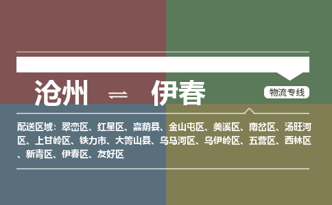 沧州到伊春物流专线，沧州到伊春物流公司，沧州到伊春货运专线