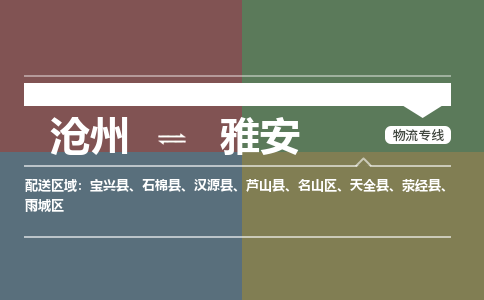 沧州到雅安物流专线，沧州到雅安物流公司，沧州到雅安货运专线