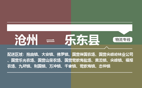 沧州到乐东县物流专线，沧州到乐东县物流公司，沧州到乐东县货运专线