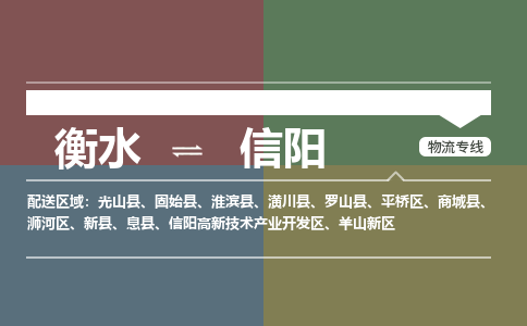 衡水到信阳物流专线2023省市县+乡镇-闪+送