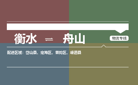 衡水到舟山物流专线2023省市县+乡镇-闪+送