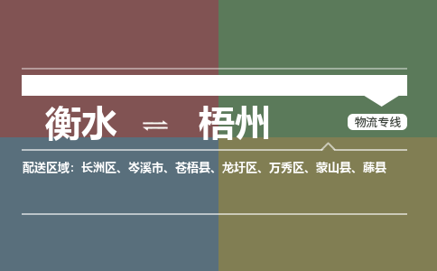 衡水到梧州物流专线2023省市县+乡镇-闪+送