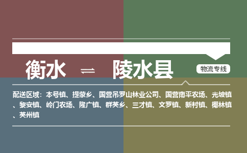 衡水到陵水县物流专线2023省市县+乡镇-闪+送