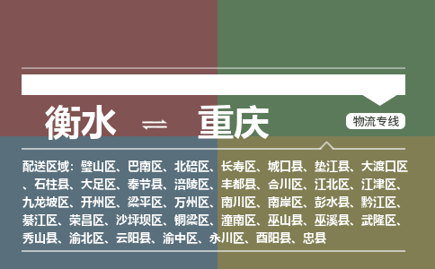 衡水到重庆物流专线2023省市县+乡镇-闪+送