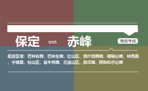 保定到赤峰物流专线2023省市县+乡镇-闪+送