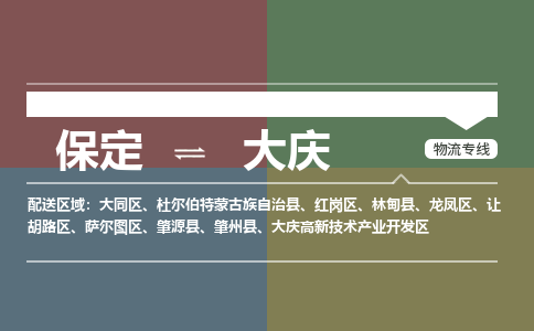 保定到大庆物流专线2023省市县+乡镇-闪+送