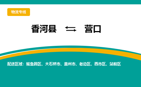 香河县到营口物流专线2023省市县+乡镇-闪+送