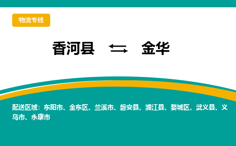 香河县到金华物流专线2023省市县+乡镇-闪+送