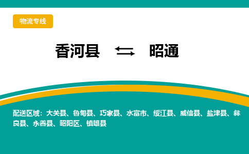 香河县到昭通物流专线2023省市县+乡镇-闪+送