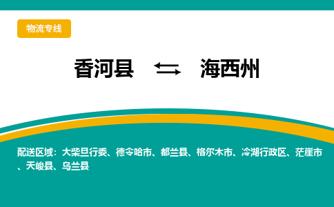 香河县到海西州物流专线2023省市县+乡镇-闪+送