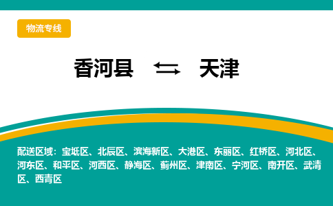 香河县到天津物流专线2023省市县+乡镇-闪+送