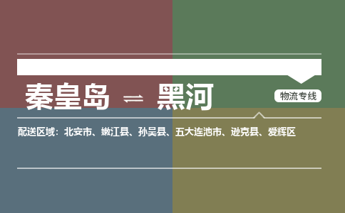 秦皇岛到黑河物流专线2023省市县+乡镇-闪+送