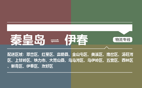 秦皇岛到伊春物流专线2023省市县+乡镇-闪+送