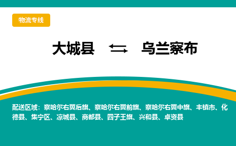 大成到乌兰察布物流专线2023省市县+乡镇-闪+送