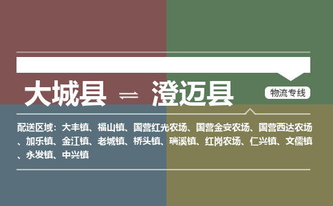 大成到澄迈物流专线2023省市县+乡镇-闪+送